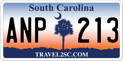 SC license plate ANP213