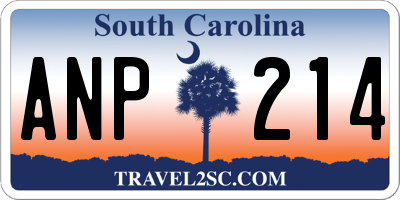 SC license plate ANP214