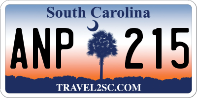 SC license plate ANP215