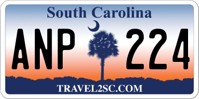 SC license plate ANP224