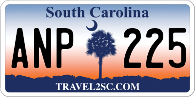 SC license plate ANP225