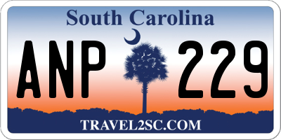 SC license plate ANP229