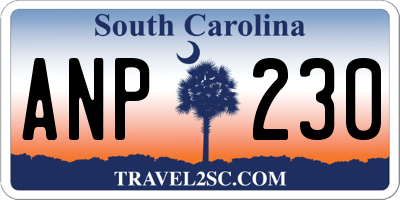 SC license plate ANP230