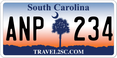 SC license plate ANP234