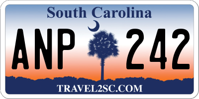 SC license plate ANP242