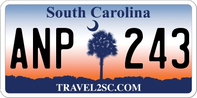SC license plate ANP243