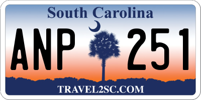 SC license plate ANP251