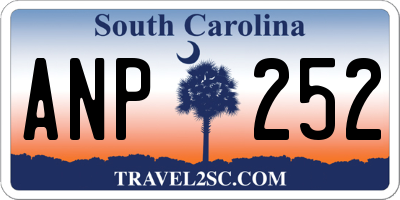 SC license plate ANP252