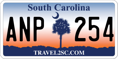 SC license plate ANP254