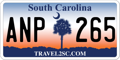 SC license plate ANP265