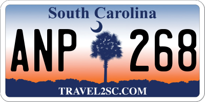 SC license plate ANP268