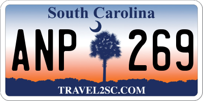 SC license plate ANP269