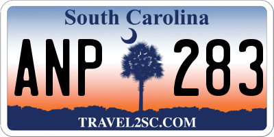 SC license plate ANP283