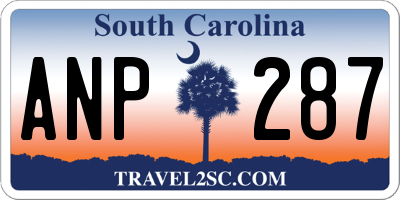 SC license plate ANP287