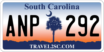 SC license plate ANP292