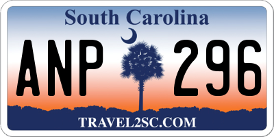 SC license plate ANP296