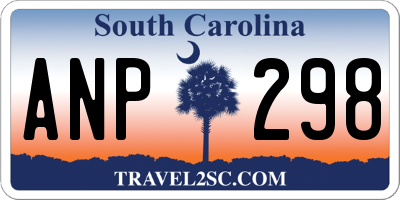 SC license plate ANP298
