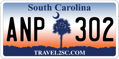 SC license plate ANP302