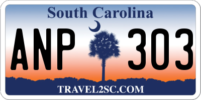 SC license plate ANP303