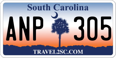 SC license plate ANP305