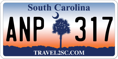 SC license plate ANP317