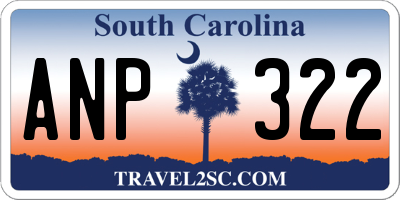 SC license plate ANP322