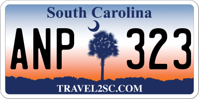 SC license plate ANP323
