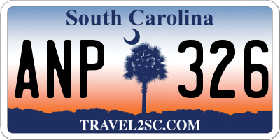 SC license plate ANP326