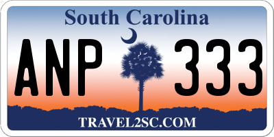 SC license plate ANP333