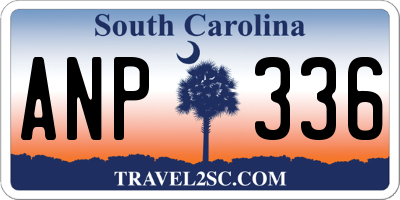 SC license plate ANP336