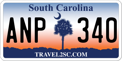 SC license plate ANP340