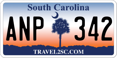 SC license plate ANP342