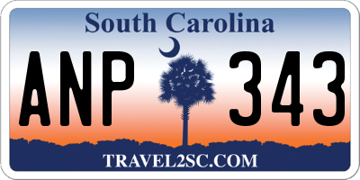 SC license plate ANP343