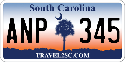 SC license plate ANP345