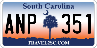 SC license plate ANP351