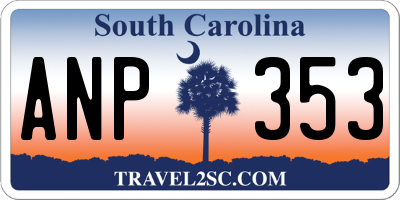 SC license plate ANP353