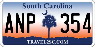 SC license plate ANP354