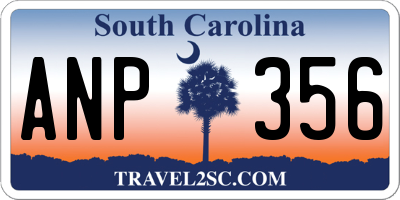 SC license plate ANP356