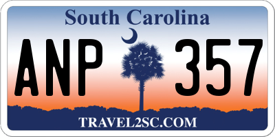 SC license plate ANP357