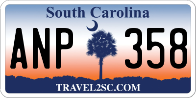 SC license plate ANP358