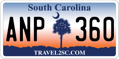 SC license plate ANP360