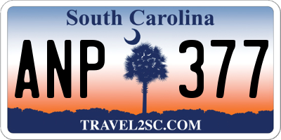 SC license plate ANP377