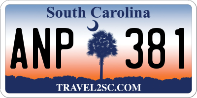 SC license plate ANP381