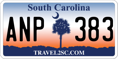 SC license plate ANP383