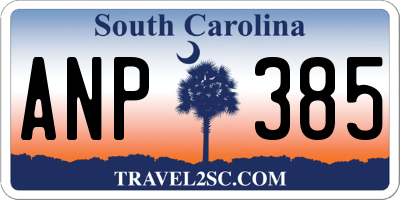 SC license plate ANP385