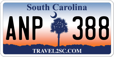 SC license plate ANP388
