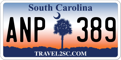 SC license plate ANP389
