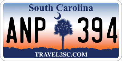 SC license plate ANP394