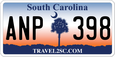 SC license plate ANP398