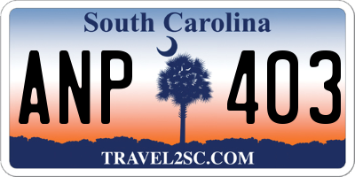 SC license plate ANP403